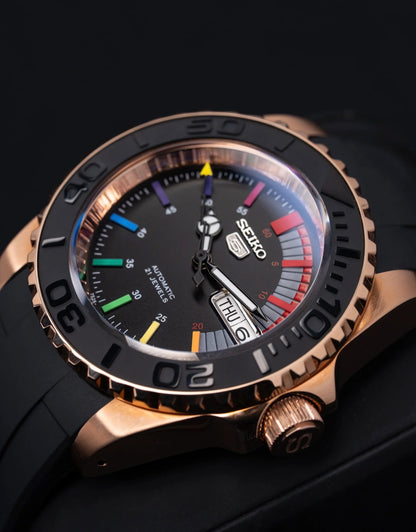 SKX007 | Rainbow Rose Gold