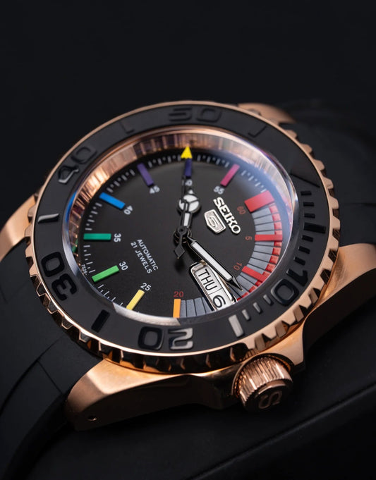 SKX007 | Rainbow Rose Gold