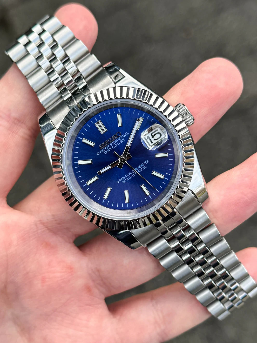 Seiko Mod Datejust "Blue"