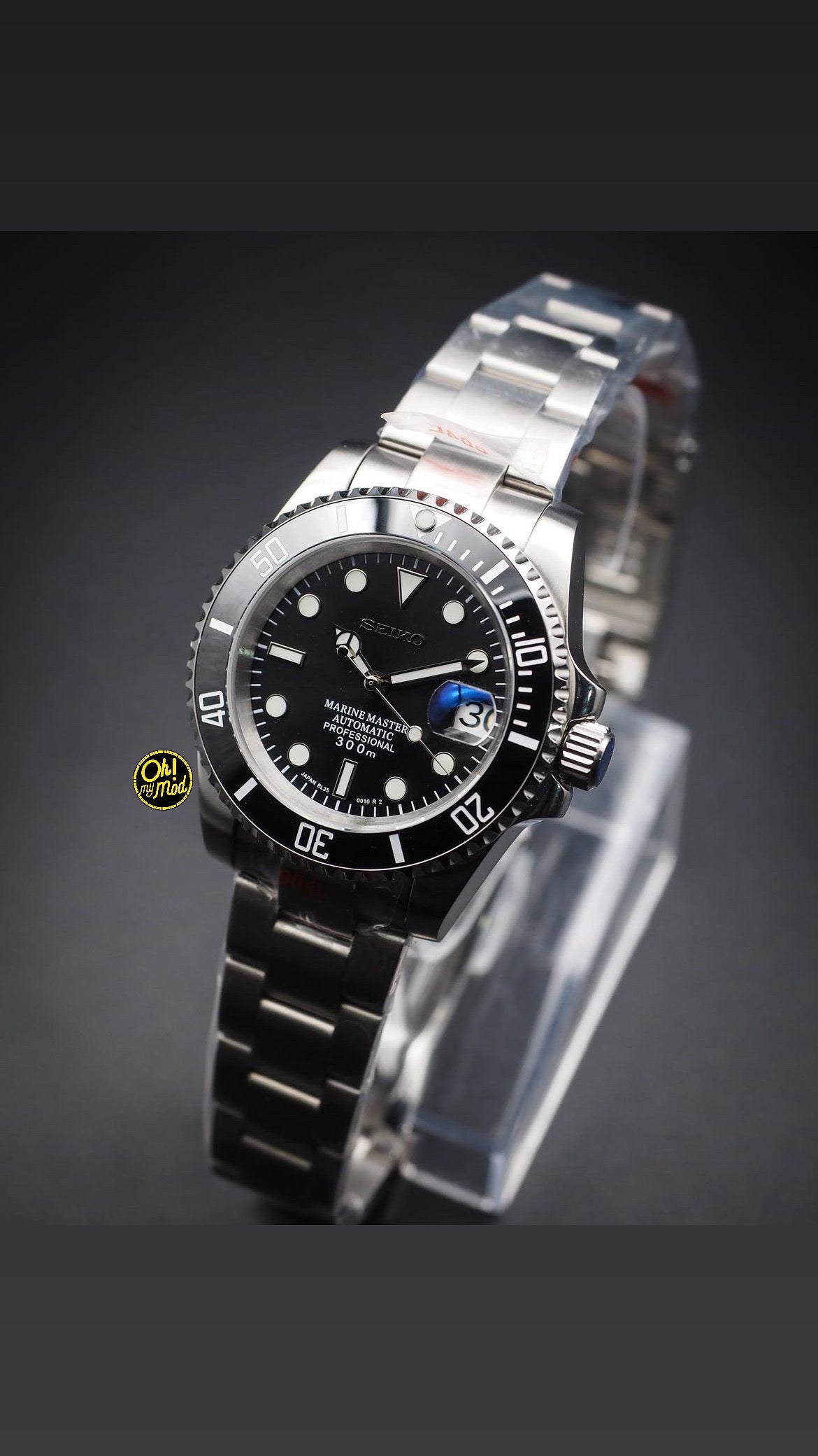 Seiko Mod Submariner "Black"