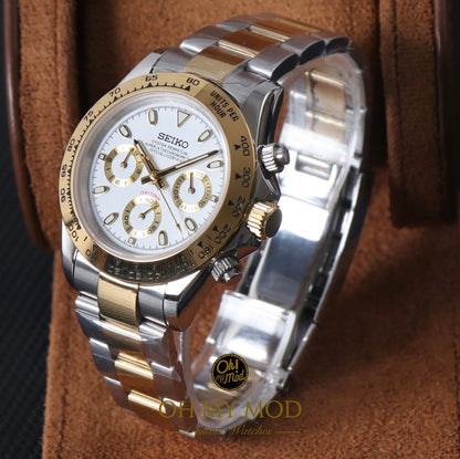 Seiko Mod Daytona „Weiß zweifarbig“