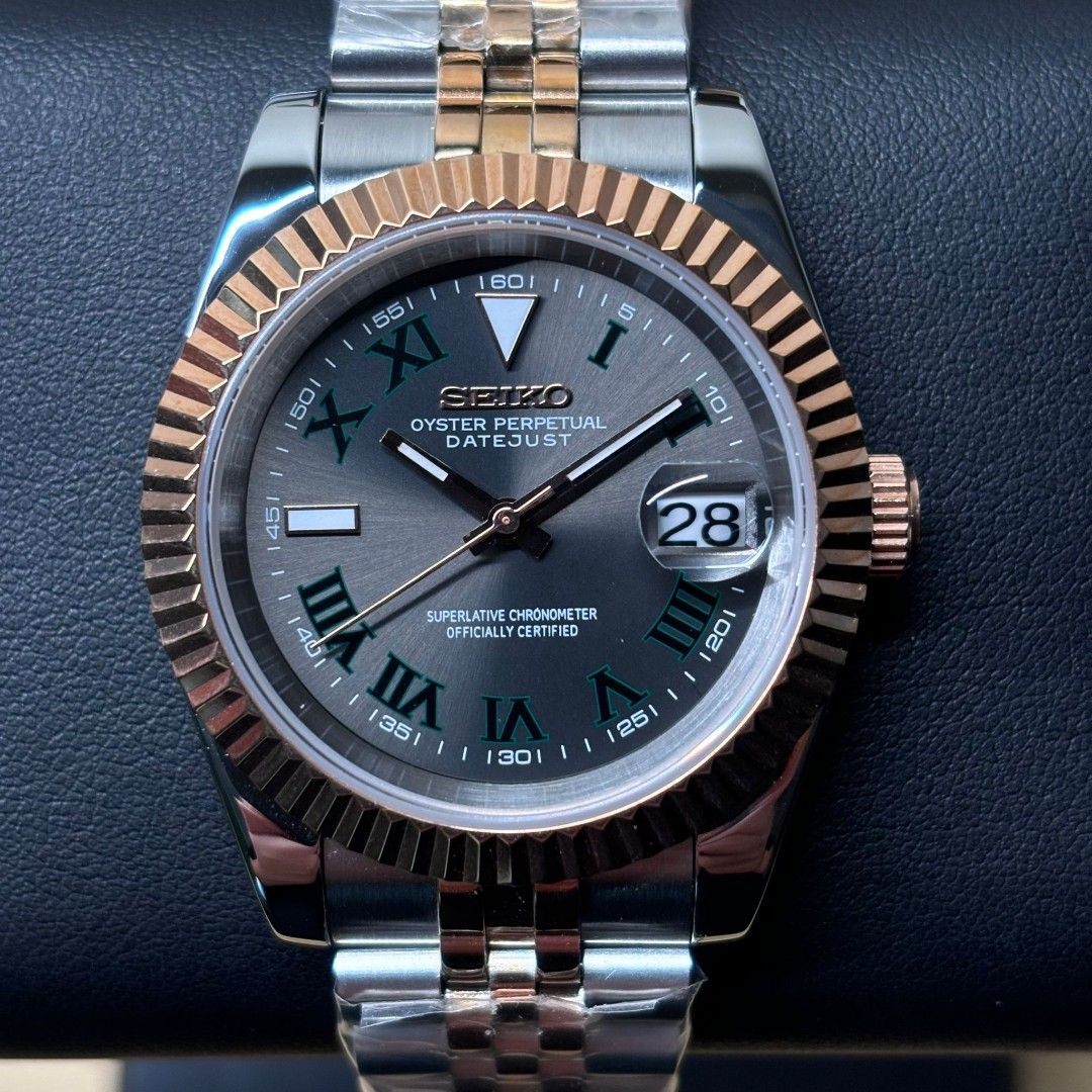 Seiko Mod Datejust "Wimbledon" Two-Tone