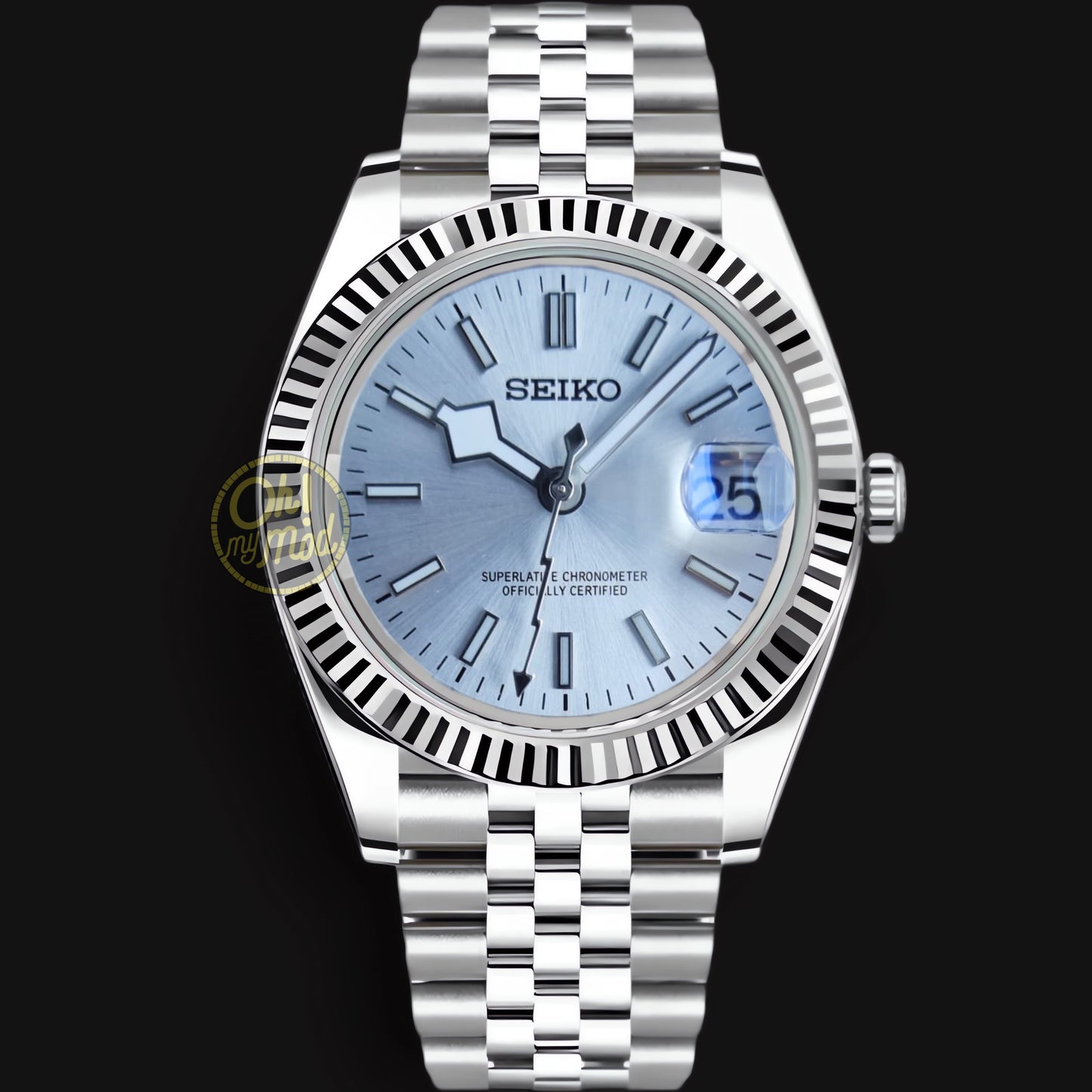 Seiko Mod Datejust "Silver Thunder"