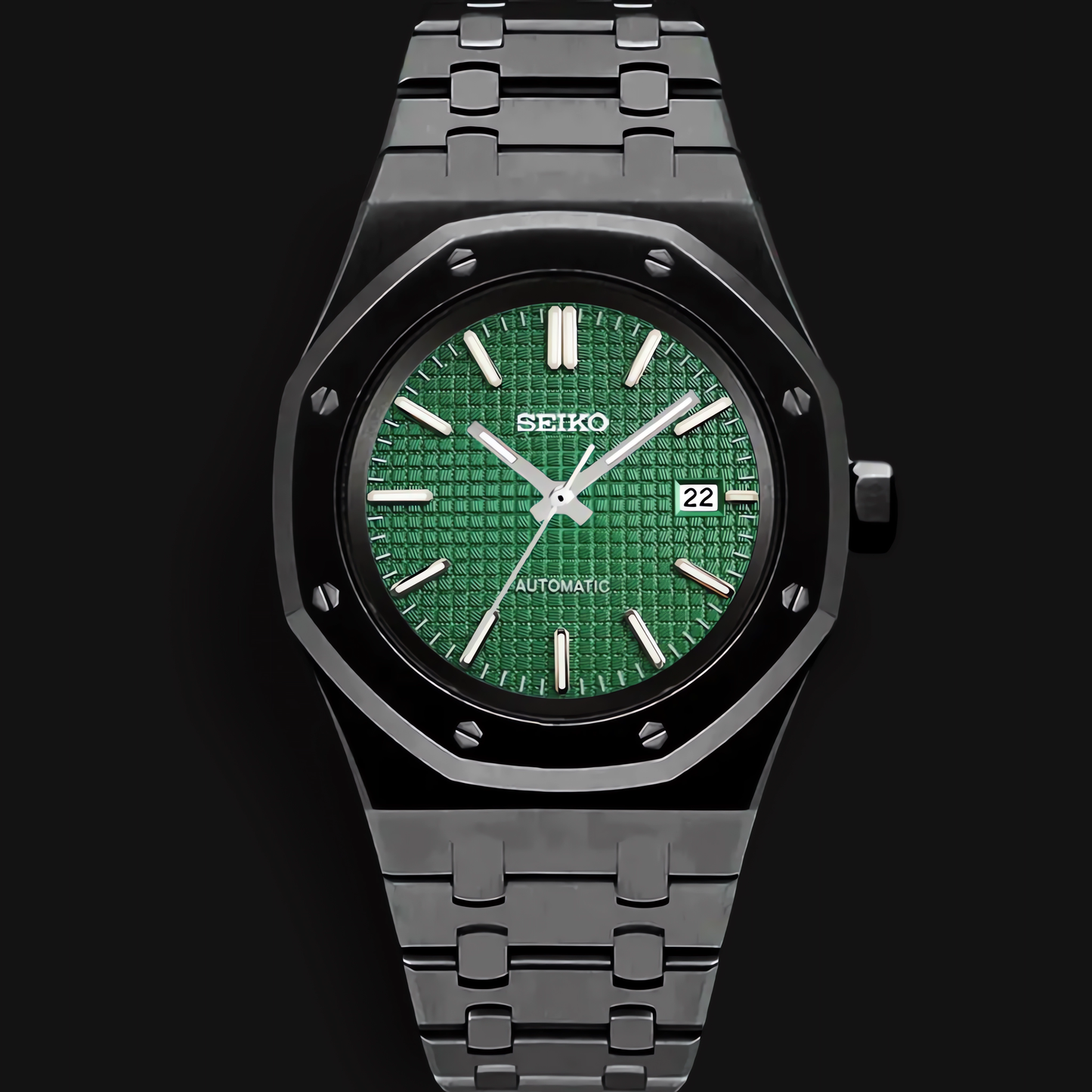 Seiko Mod Royal Oak "Black & Green"