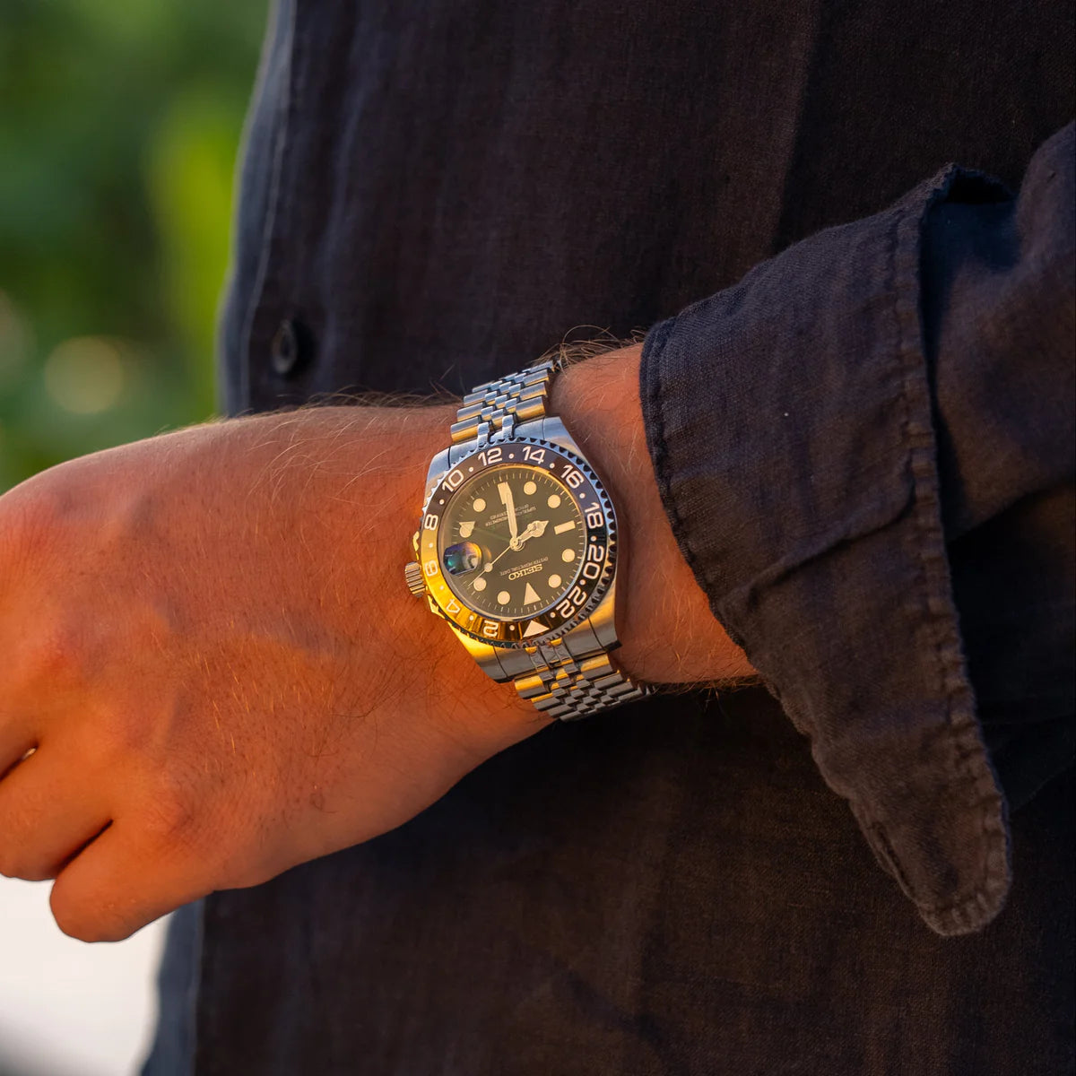 Seiko Mod GMT Master II „Bruce Wayne“