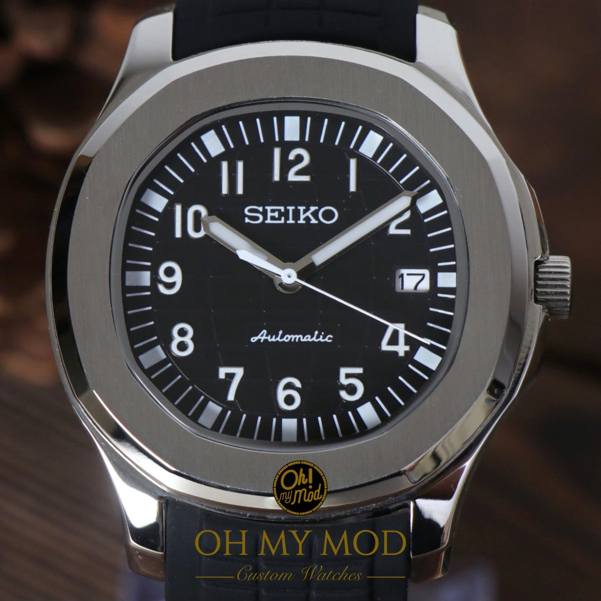 Seiko Mod Aquanaut "Silver & Black"