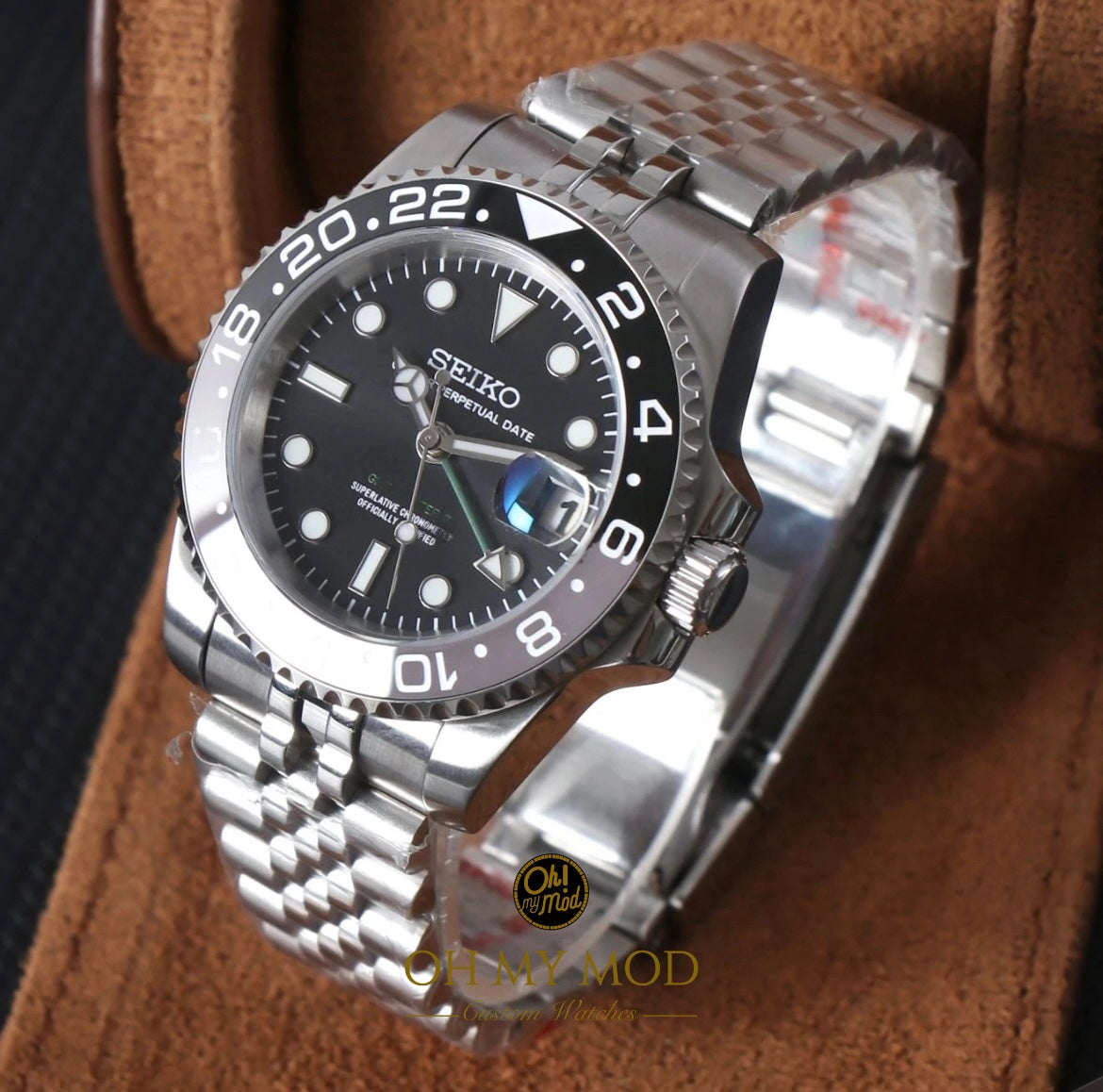 Seiko Mod GMT Master II “Bruce Wayne"