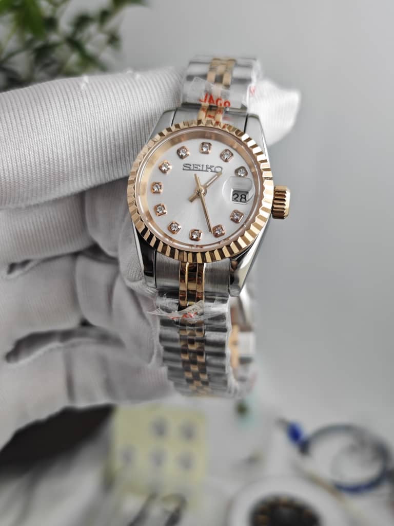 Seiko Mod "White Diamonds" 28mm