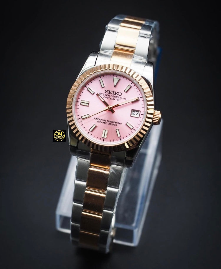 Seiko Mod Datejust "Pink" Two-Tones