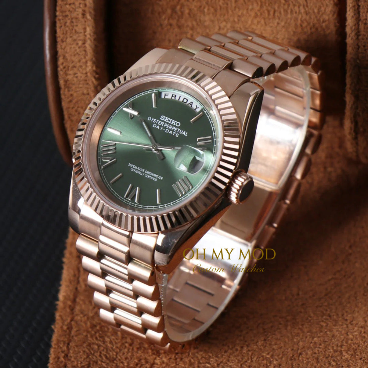 Seikodate "Green Olive" Rose Gold