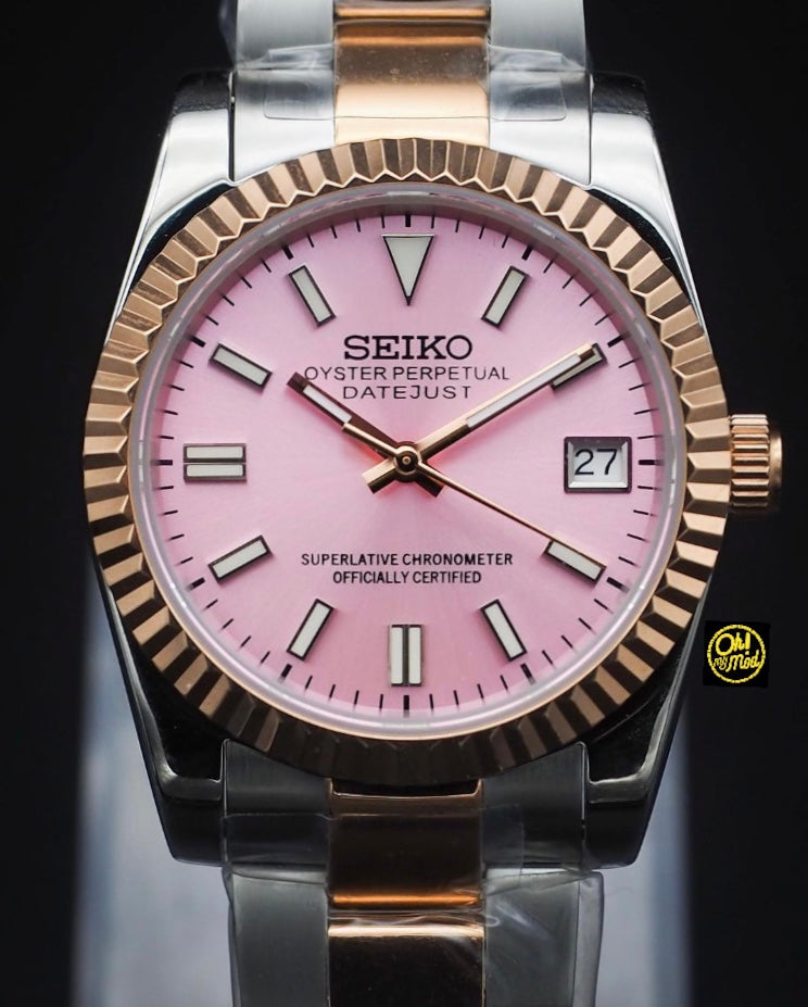 Seiko Mod Datejust "Pink" Two-Tones