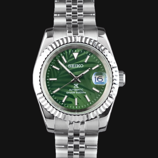 Seiko Mod Datejust "Green Palm”