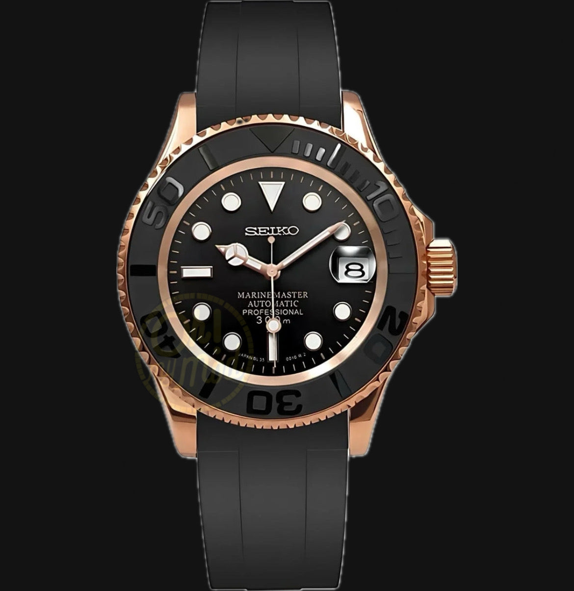 Seiko Mod Yacht Master "Rose Gold &amp; Black"