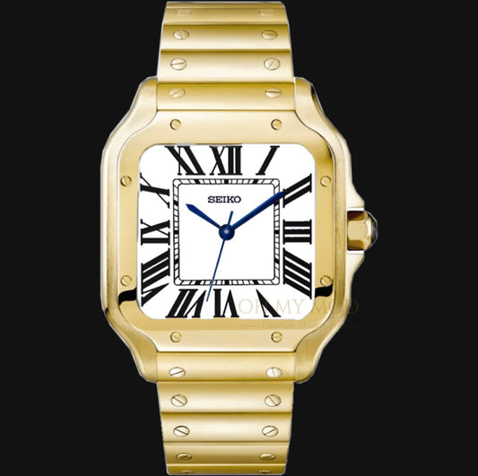 Seiko Mod Santos Gold