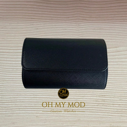 2 Piece Watch Travel Case Set (Black)