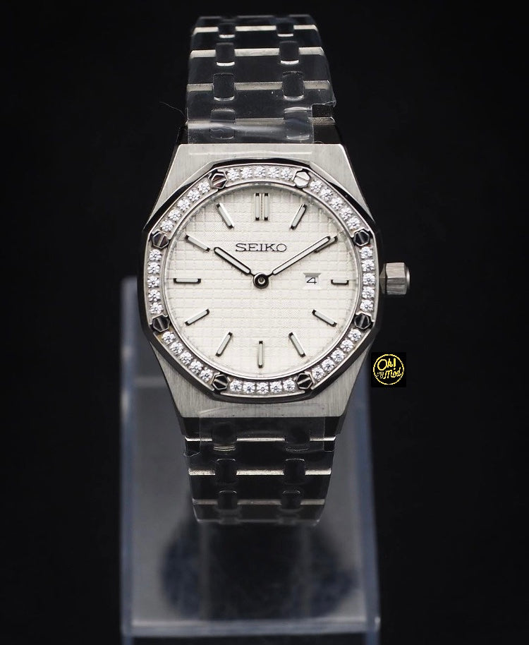 Seiko Mod Royal Oak "White Diamonds 31mm"