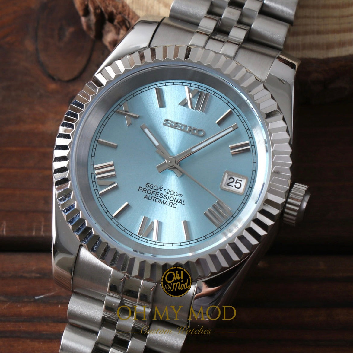 Seiko Mod Datejust "Tiffany Roman"