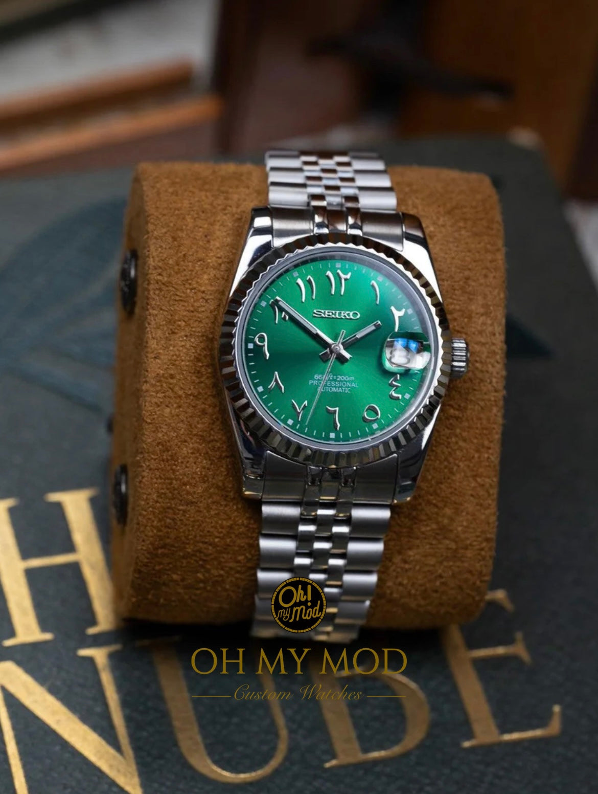 Seiko Mod Datejust "Green Arabic"