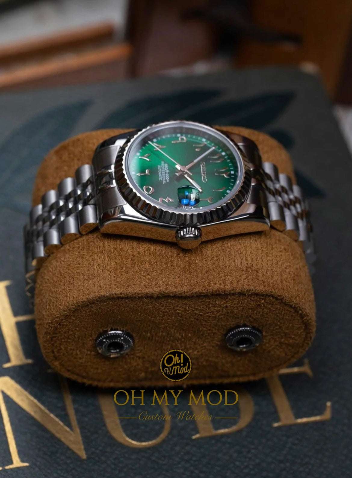 Seiko Mod Datejust "Green Arabic"