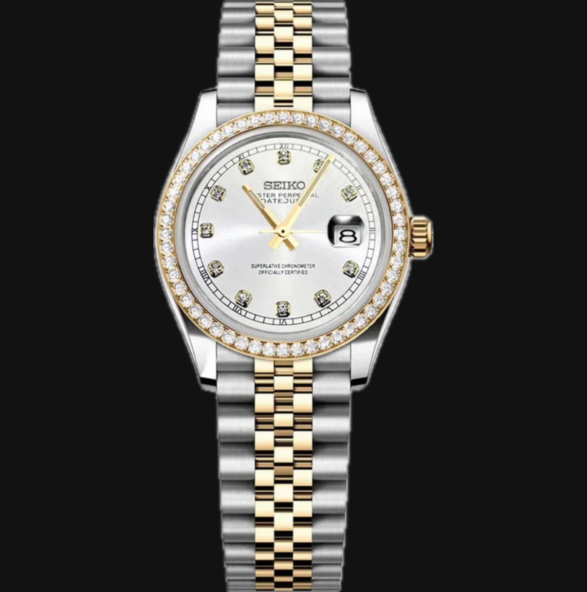 Ladyjust Two-Tone Silver Diamond