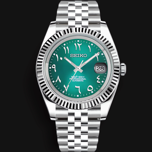 Seiko Mod Datejust "Green Arabic"