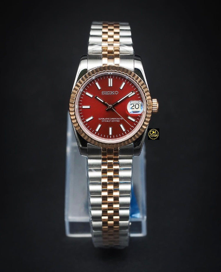 Seiko Mod Datejust "Red" Two-Tones