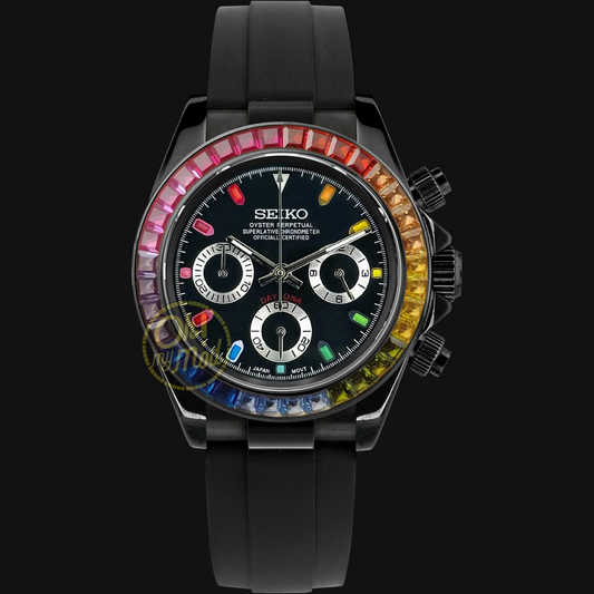 Seiko Mod Daytona "Rainbow" Rubber Strap