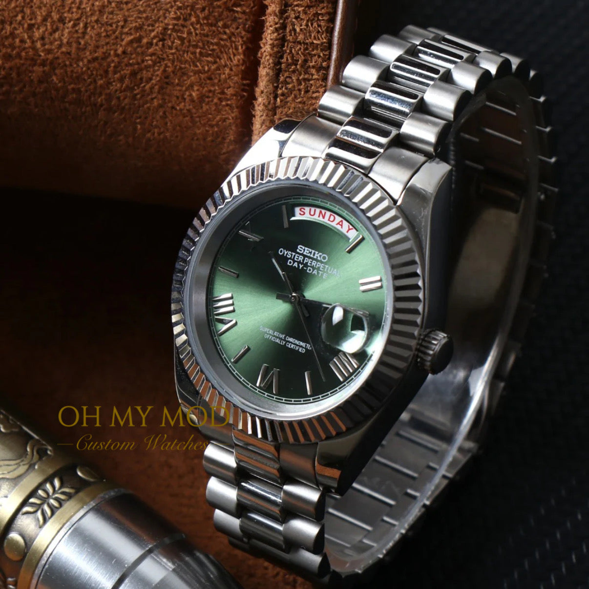 Seiko Mod Daydate „Grüne Olive“