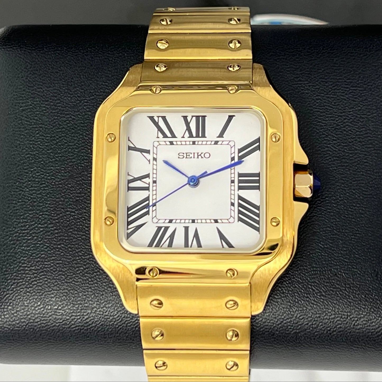 Seiko Mod Santos Gold