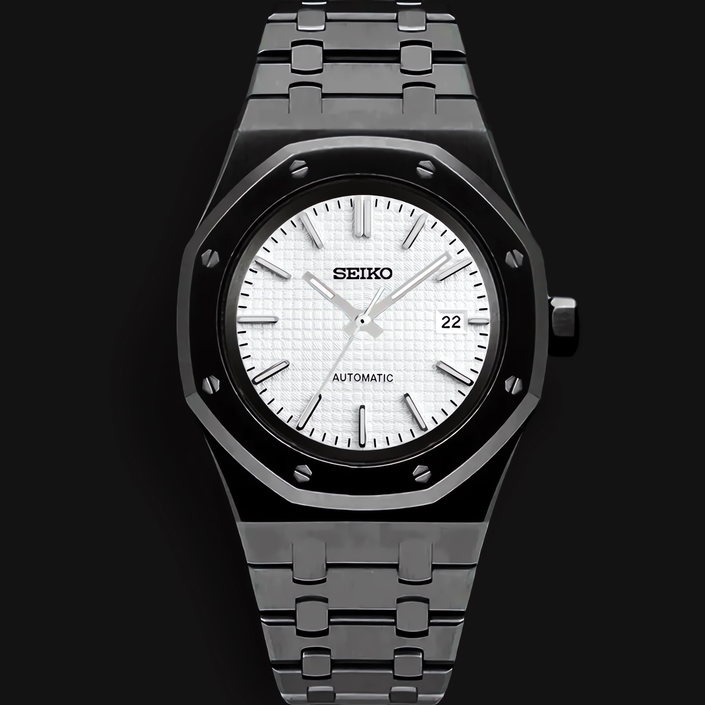 Seiko Mod Royal Oak "Black & White"