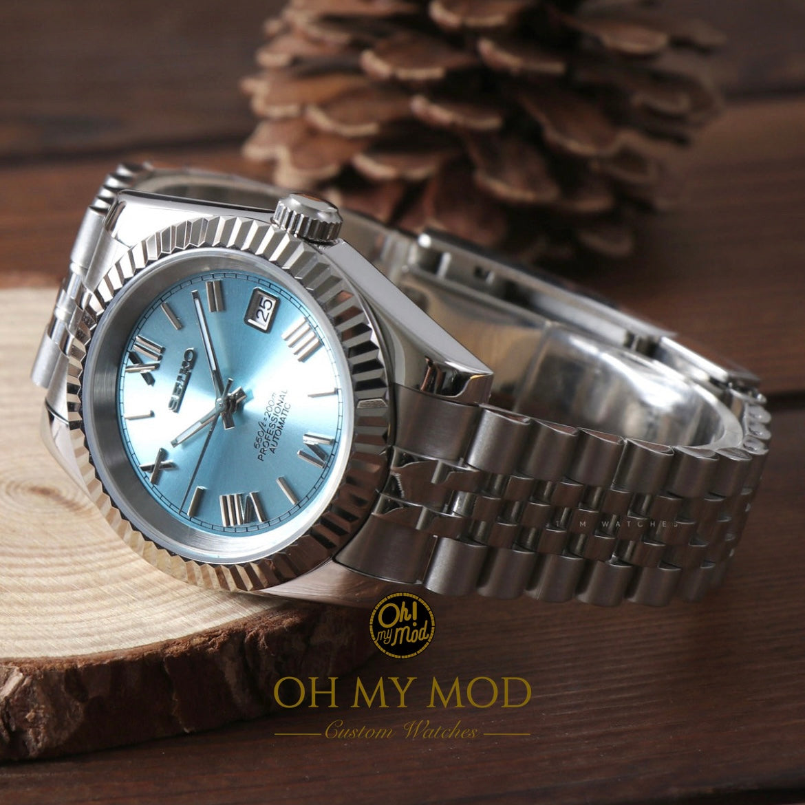 Seiko Mod Datejust "Tiffany Roman"