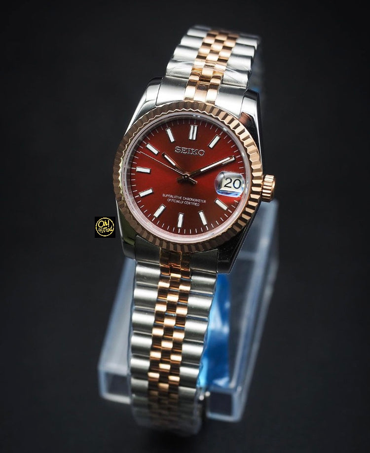 Seiko Mod Datejust "Red" Two-Tones