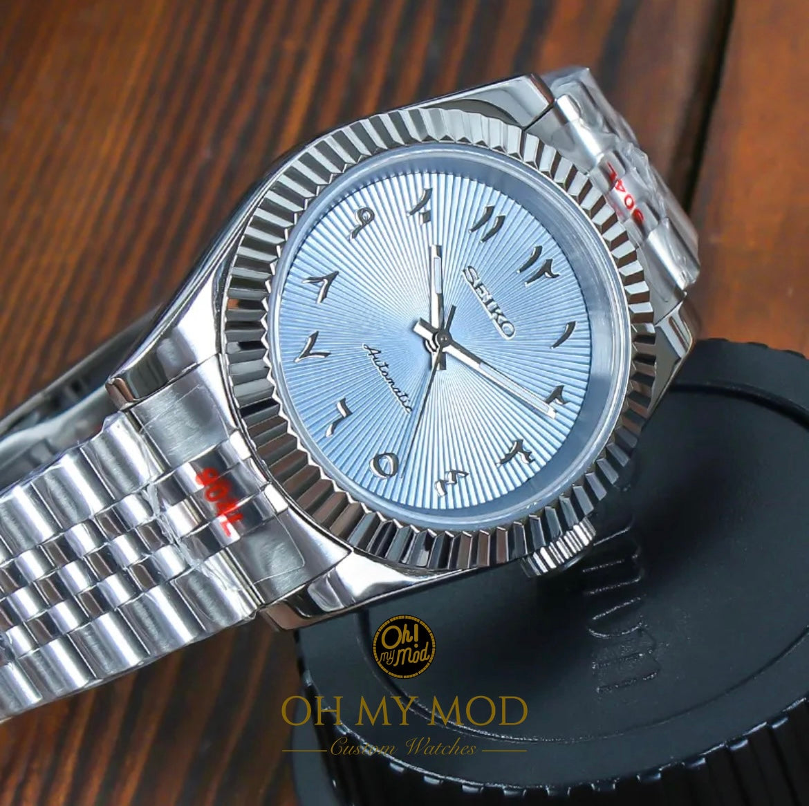 Seiko Mod Datejust "Gradient Blue Arabic"