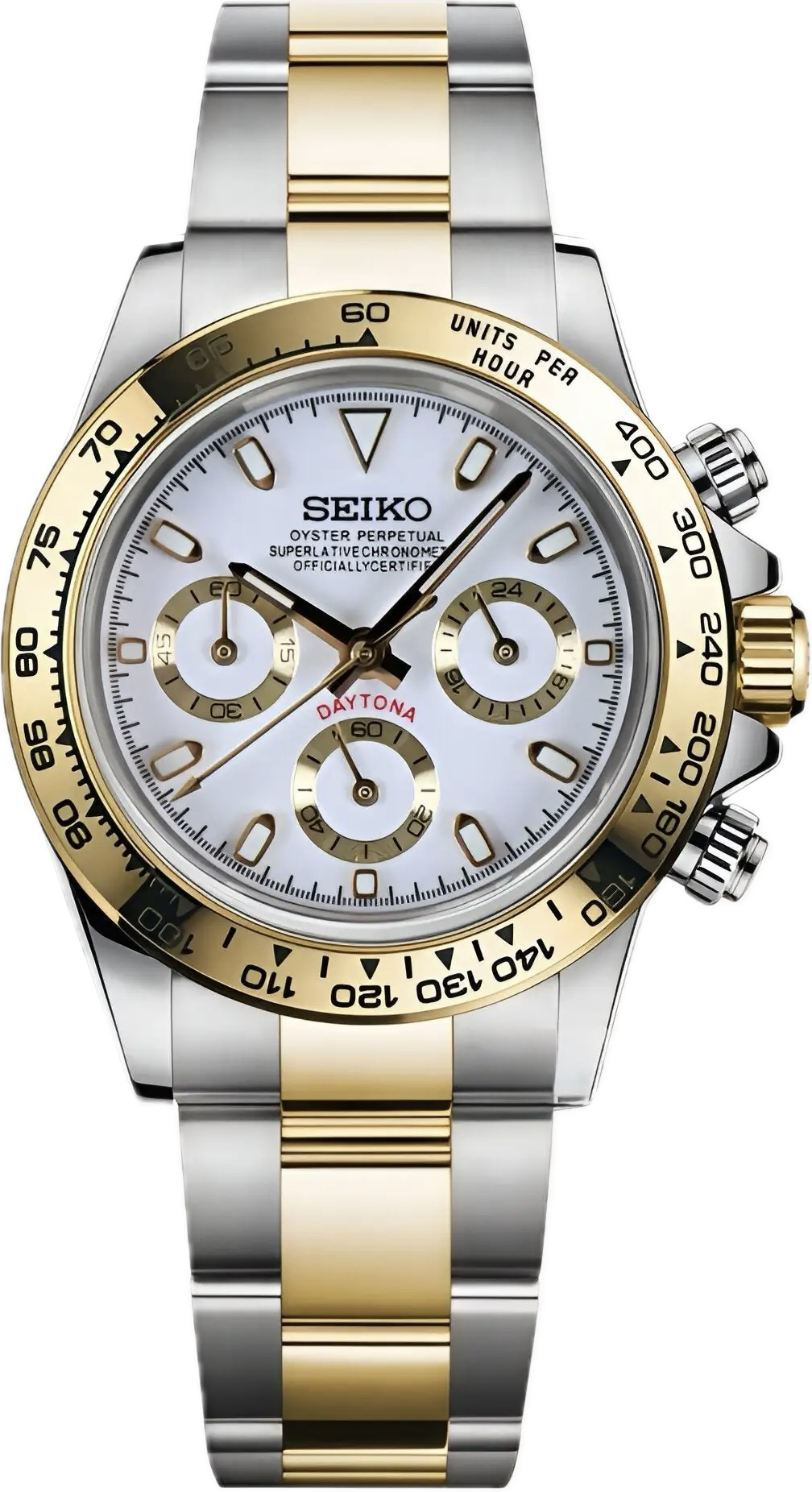 Seiko Mod Daytona „Weiß zweifarbig“