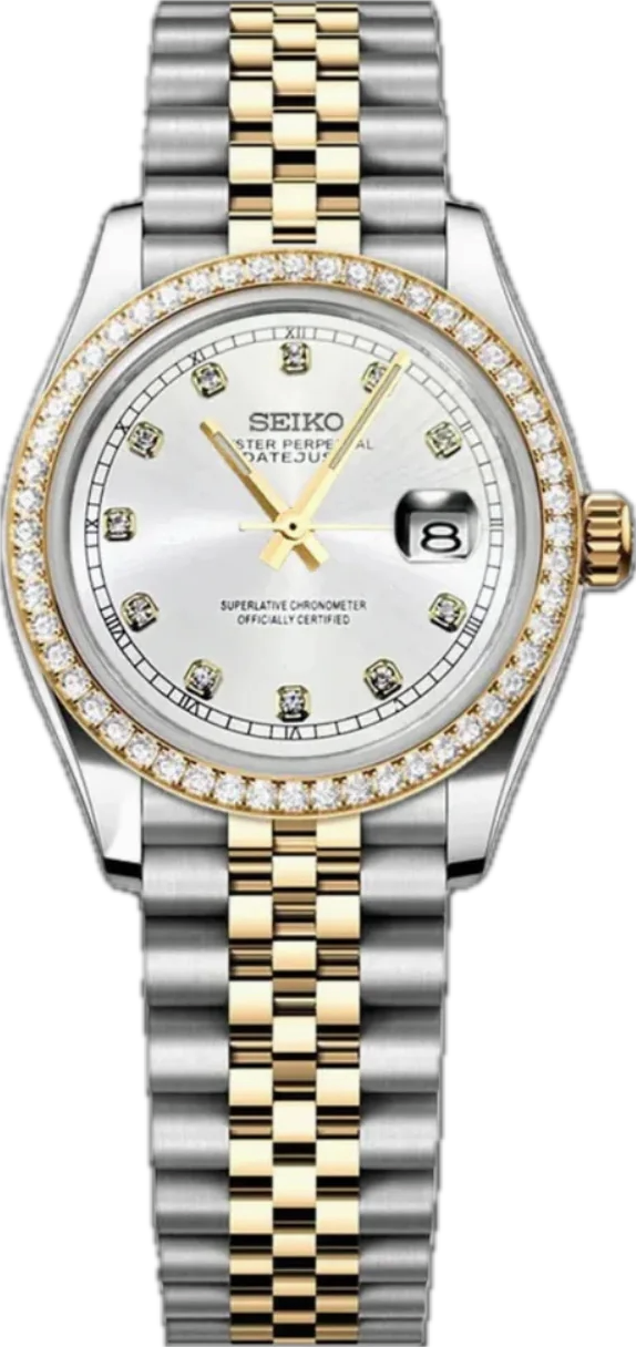 Ladyjust Diamante Plateado Bicolor