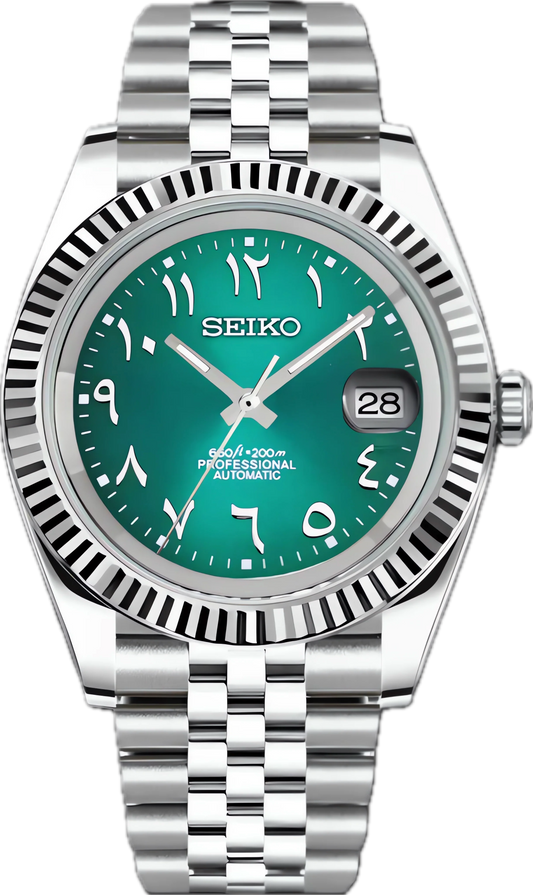 Seiko Mod Datejust „Grünes Arabisch“