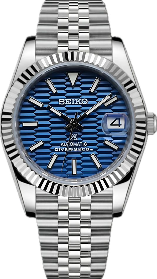 Seiko Mod Datejust „Blaues Motiv“