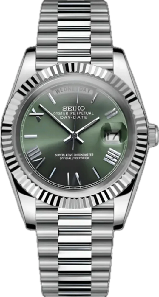 Seiko Mod Daydate „Grüne Olive“