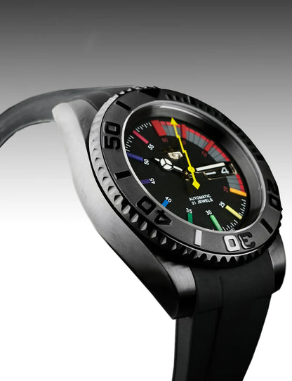 GMT MOD watch with second time zone and two-tone bezel