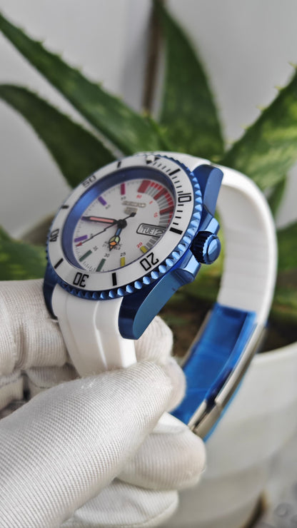 Seiko Mod 5 Sport „White Rainbow“ (komplett individuelle Uhr)