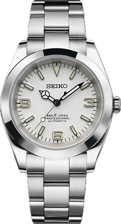 Seiko Mod Oyster Perpetual „Weiß“