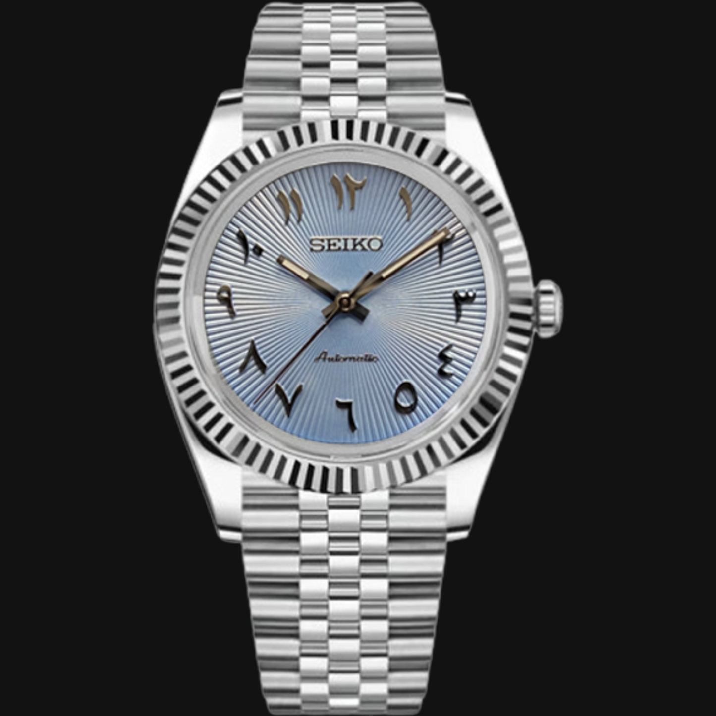 Seiko Mod Datejust "Gradient Blue Arabic"