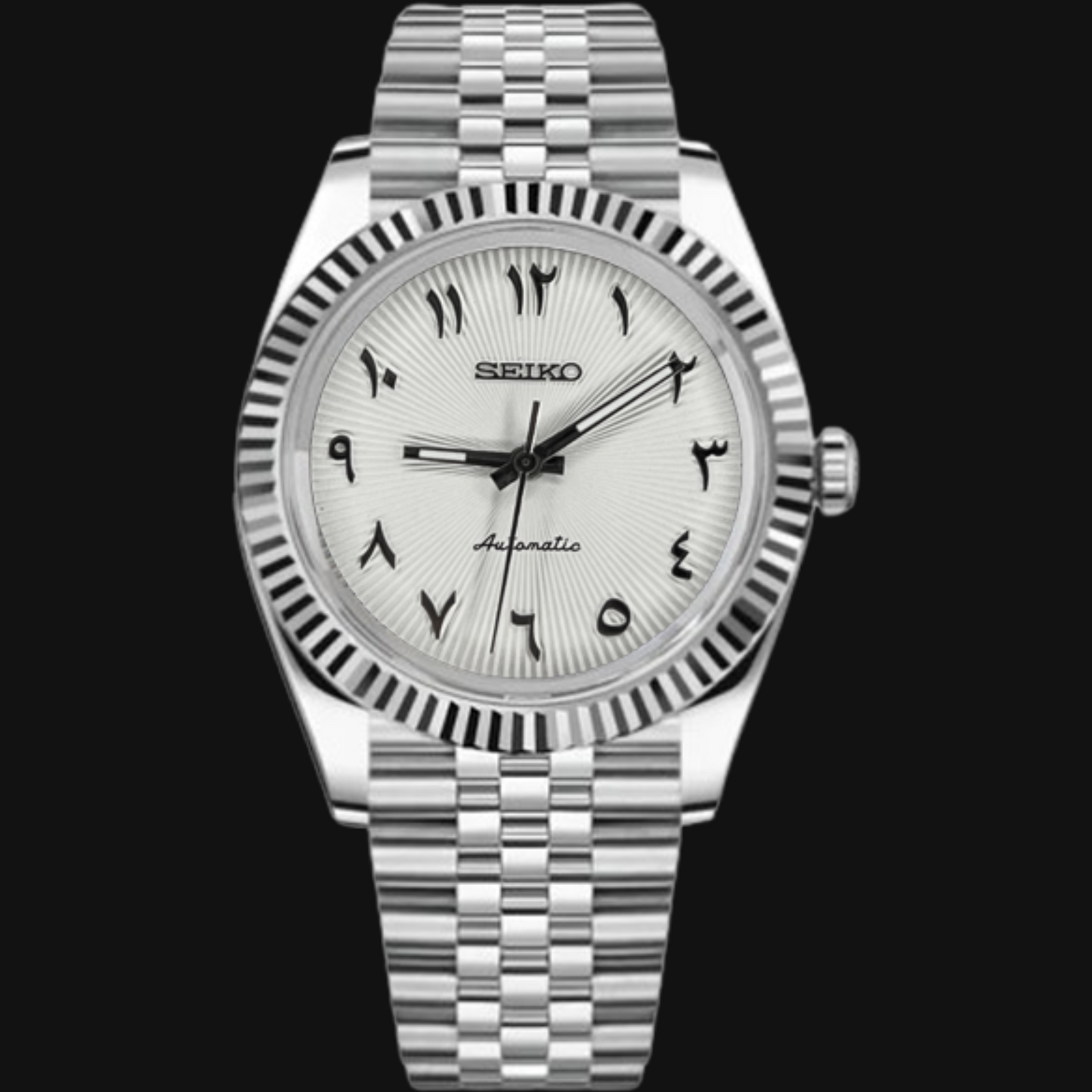 Seiko Mod Datejust "White Arabic"