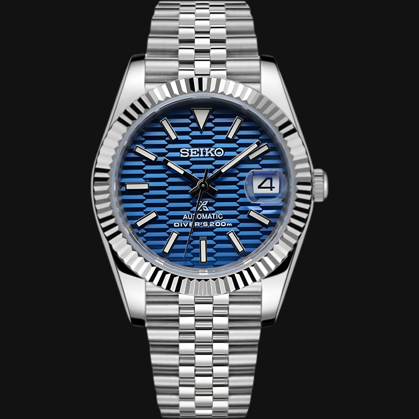 Seiko Mod Datejust "Blue Motif"