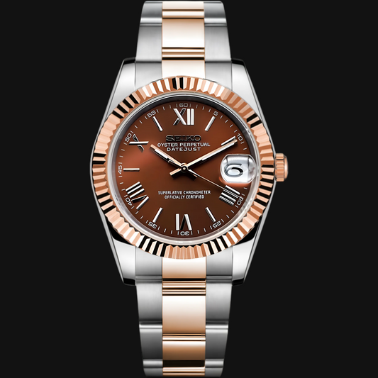 Seiko Mod Datejust "Chocolate Roman" Two-Tone