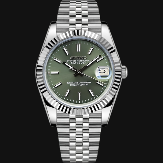 Seiko Mod Datejust "Olive Green"