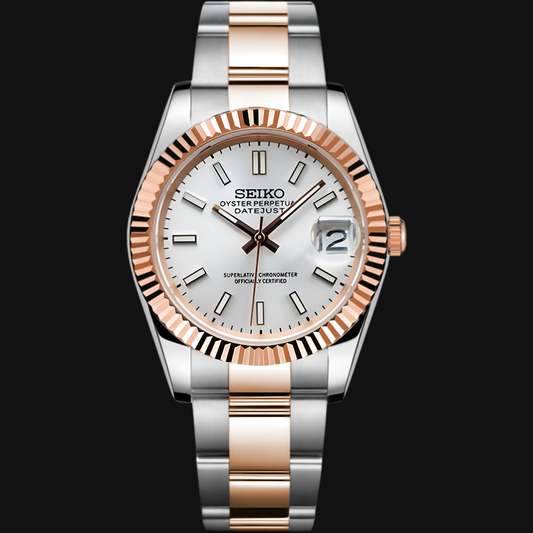 Seiko Mod Datejust "White" Two-Tones