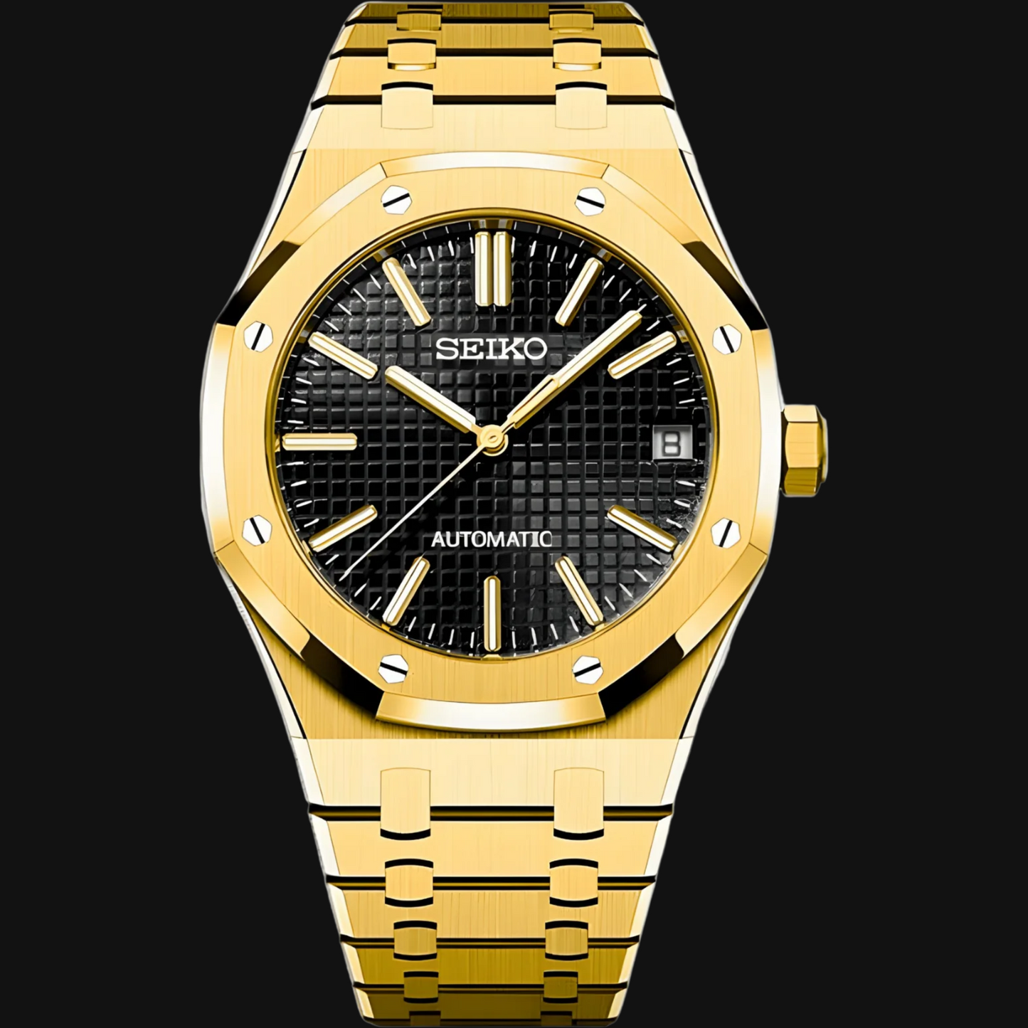 Seiko Mod Royal Oak "Gold & Black"