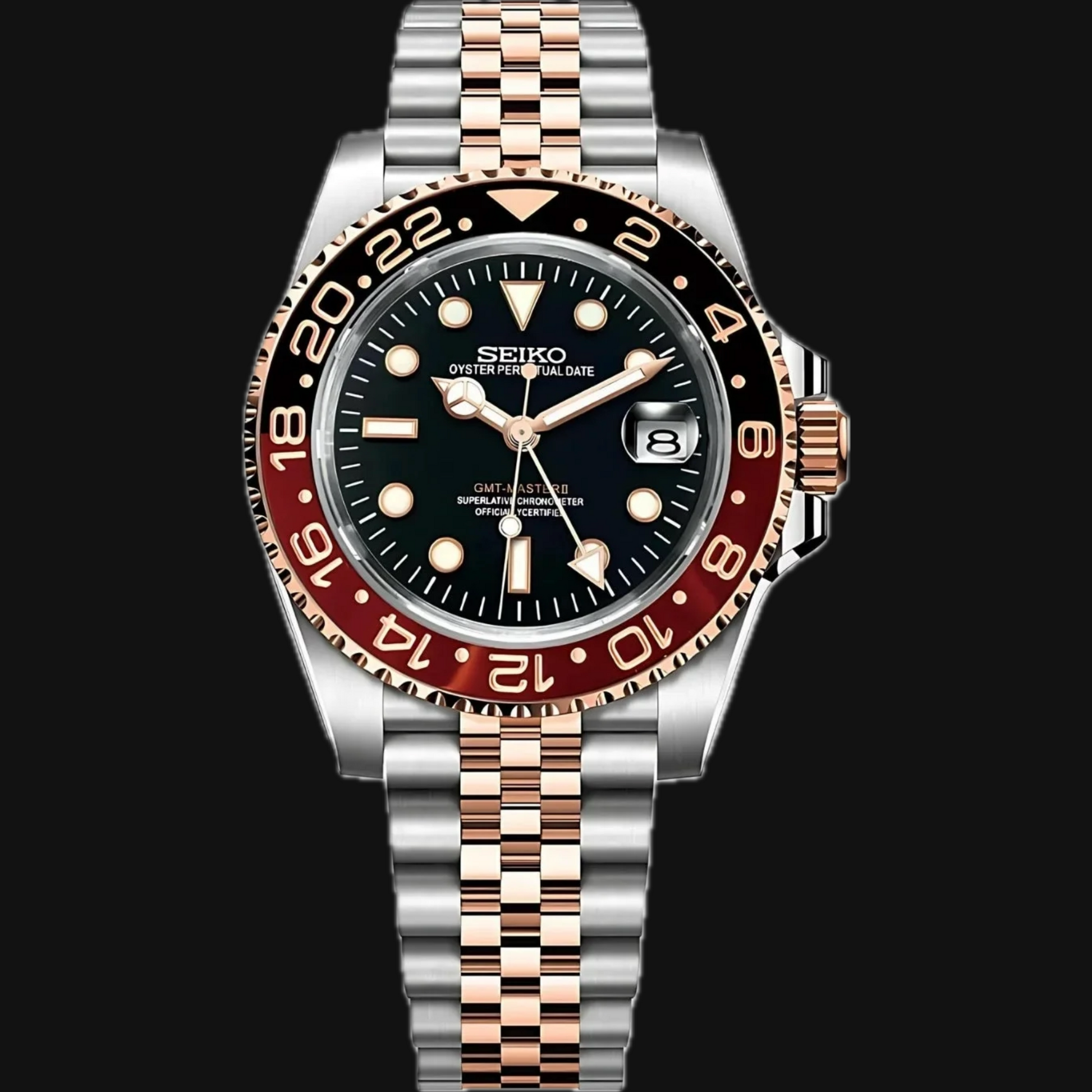 Gmt Seiko Skx Vintage Mod Seiko Mod GMT Master II Two-Tone “Zombie