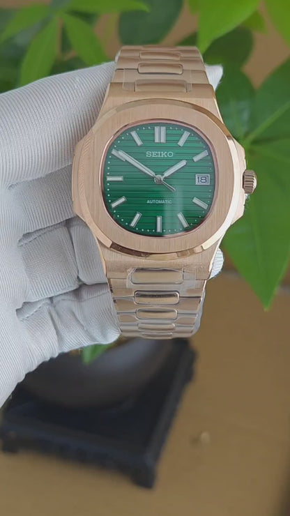 Nautiko | Rose Gold & Green